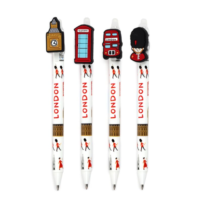 London Souvenir Erasable Pen with PVC Topper