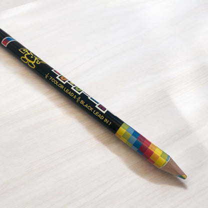 7 in 1 rainbow colour leads & black lead in one Pencil (3 pencils) from Japan