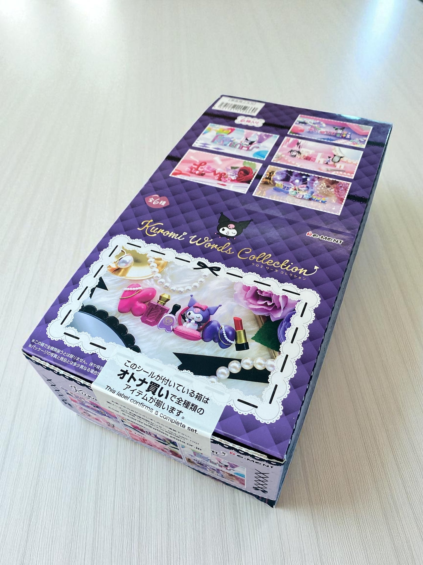 Re-ment Kuromi Words Collection 6 boxes Miniature Figurines Complete Box