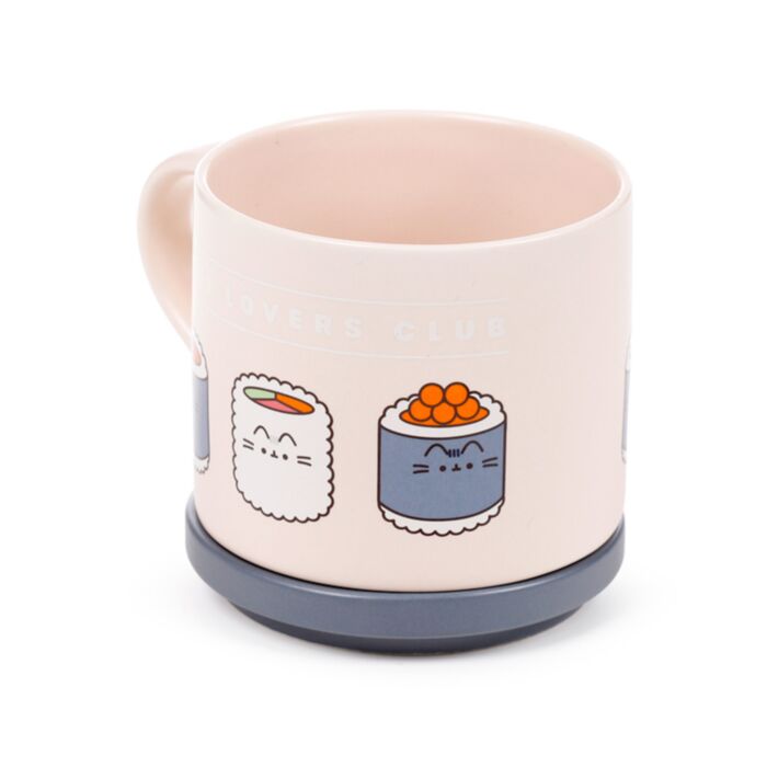 Pusheen the Cat Bento Club Sushi Lover Porcelain Mug & Coaster Lid Set