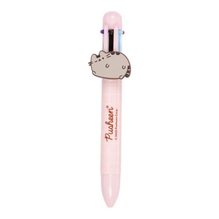 Pusheen the Cat Multi Colour Pen with Charm (6 Colours)
