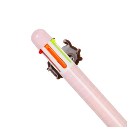 Pusheen the Cat Multi Colour Pen with Charm (6 Colours)
