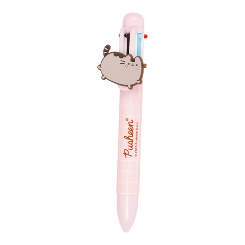 Pusheen the Cat Multi Colour Pen with Charm (6 Colours)