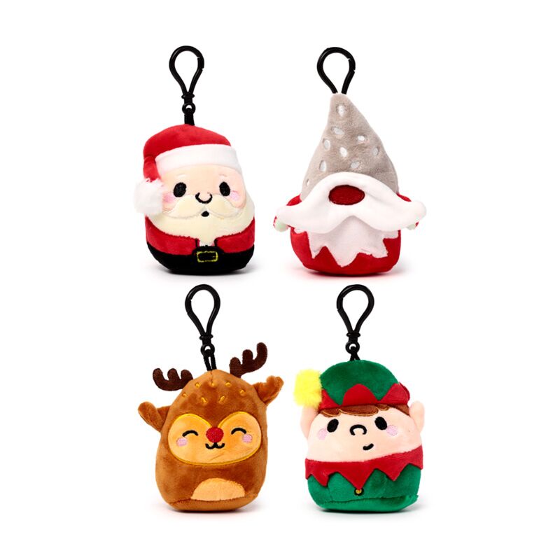 Squidglys Festive Friends Christmas Plush Keyring