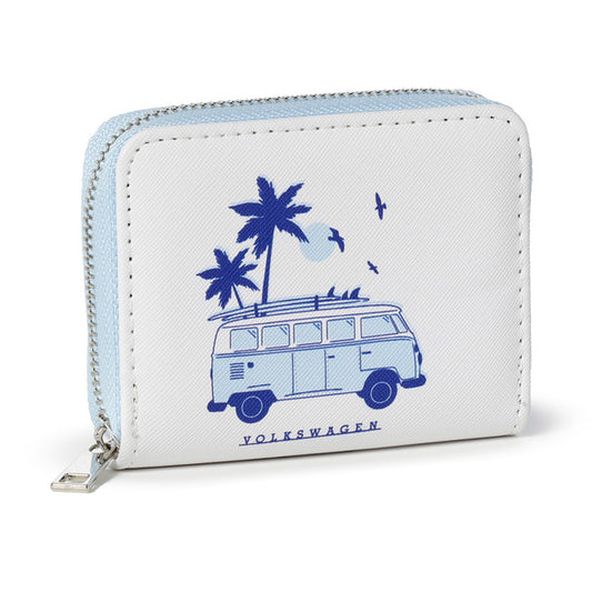 Volkswagen Blue Campervan Zipper Purse