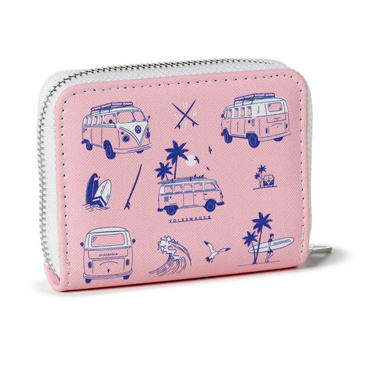 Volkswagen Pink Campervan Zipper Purse