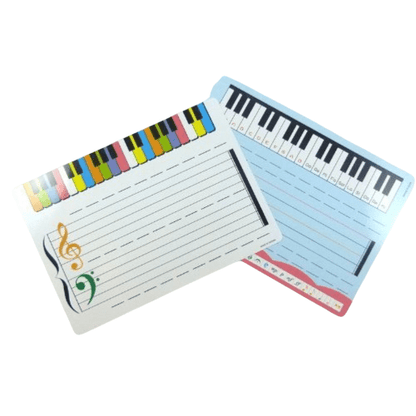 A4 Dry - Wipe Music Whiteboard Card (2 Sided) + Erasable Marker Pen ( 1 Set) - PartyErasers