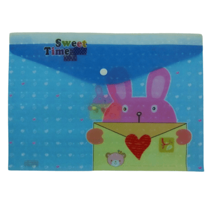 A4 Plastic Document Wallets File Folders Filing - Envelope Animal - PartyErasers