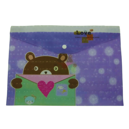 A4 Plastic Document Wallets File Folders Filing - Envelope Animal - PartyErasers