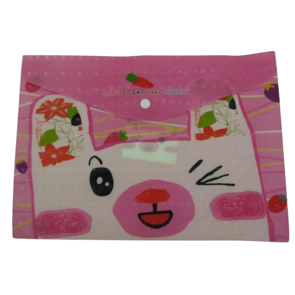 A4 Plastic Document Wallets File Folders Filing - Love to Eat - PartyErasers