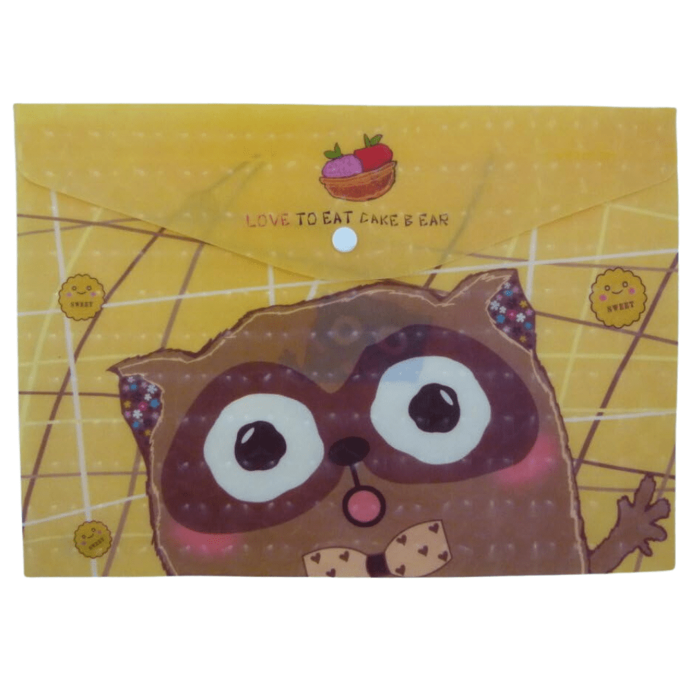 A4 Plastic Document Wallets File Folders Filing - Love to Eat - PartyErasers