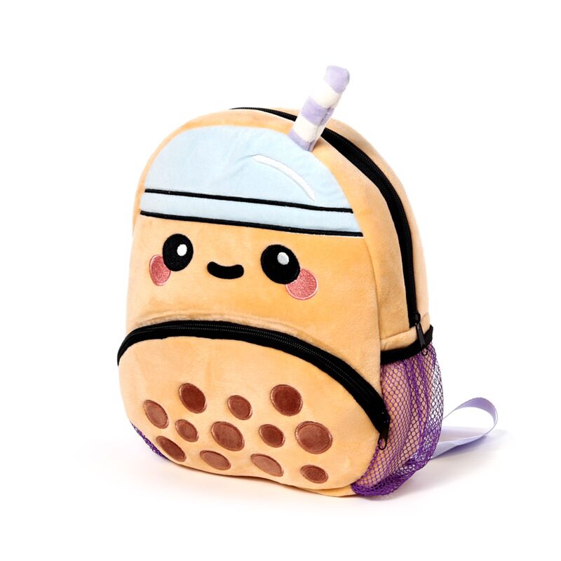 Boba the Bubble Tea Plush Rucksack Backpack Cute Kids School toddler - PartyErasers