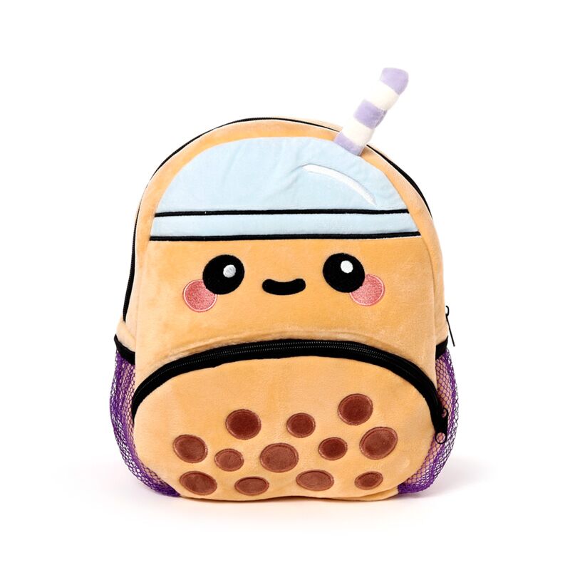 Boba the Bubble Tea Plush Rucksack Backpack Cute Kids School toddler - PartyErasers