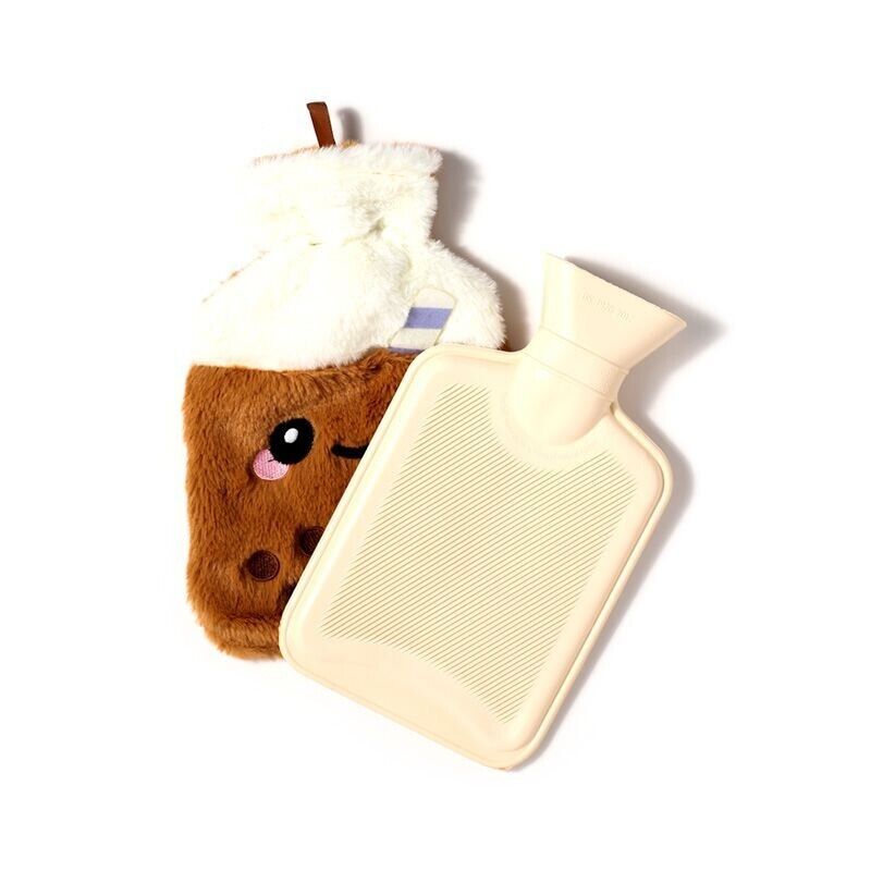 Bubble Tea Foodiemals Hot Water Bottle with Plush Cover - PartyErasers