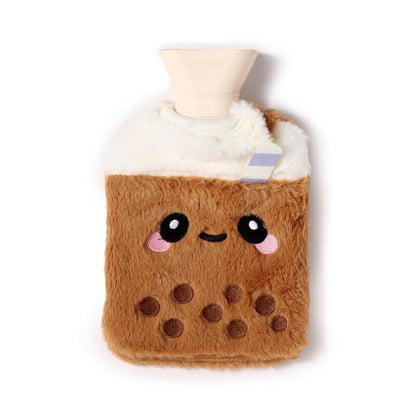 Bubble Tea Foodiemals Hot Water Bottle with Plush Cover - PartyErasers