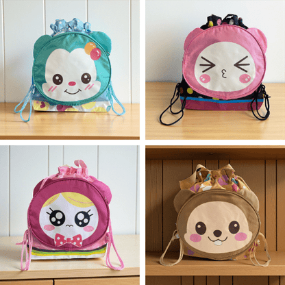 Cartoon Kids Cute Drawstring Bag School Swimming Sports Activities Travel - PartyErasers