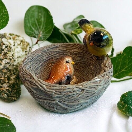 Ceramic Clay Trinket Dish Robin Bird Nest Dish Bowl - PartyErasers