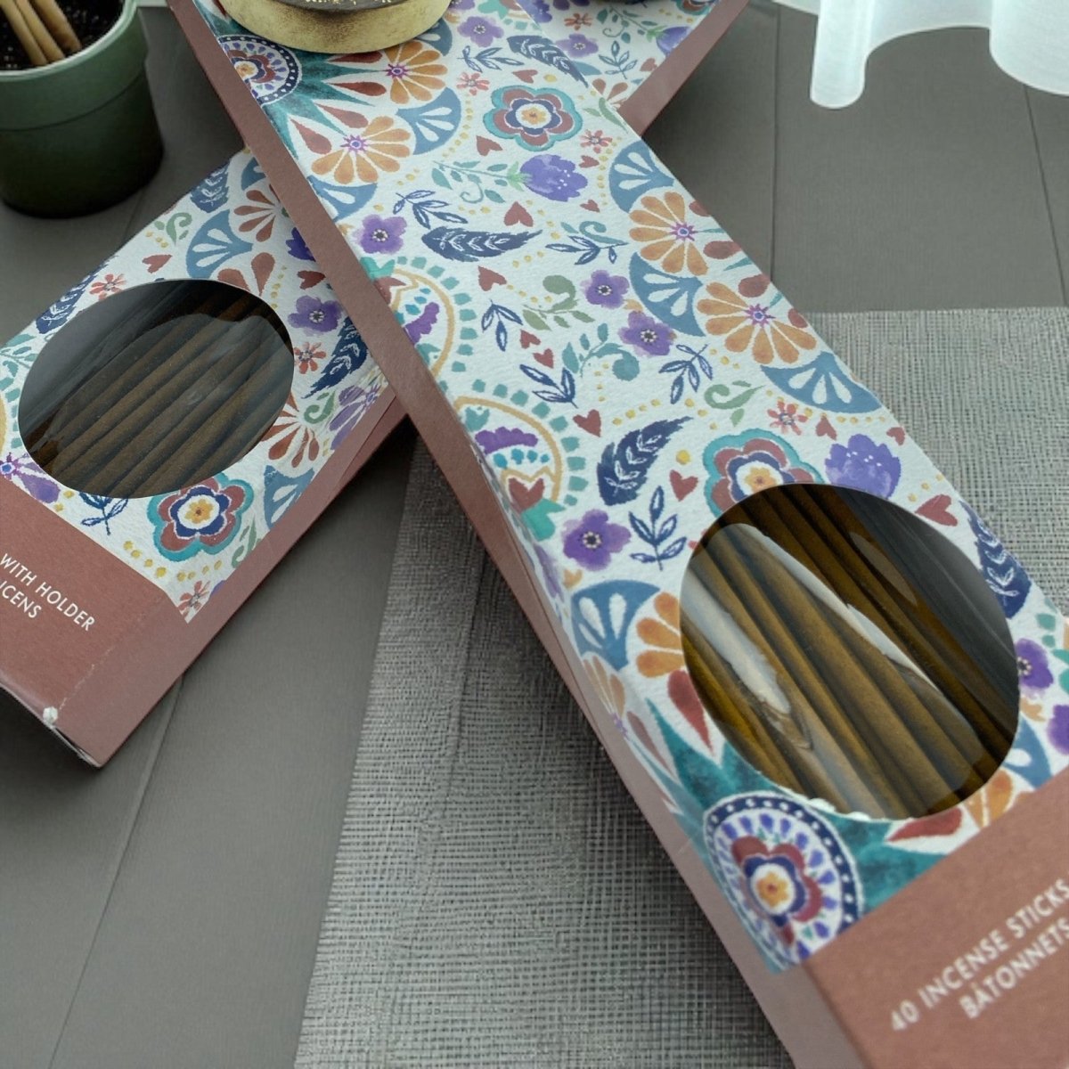 Citrus Scent Incense sticks with Holder (Pack of 2, 40 sticks pp) Meditation - PartyErasers