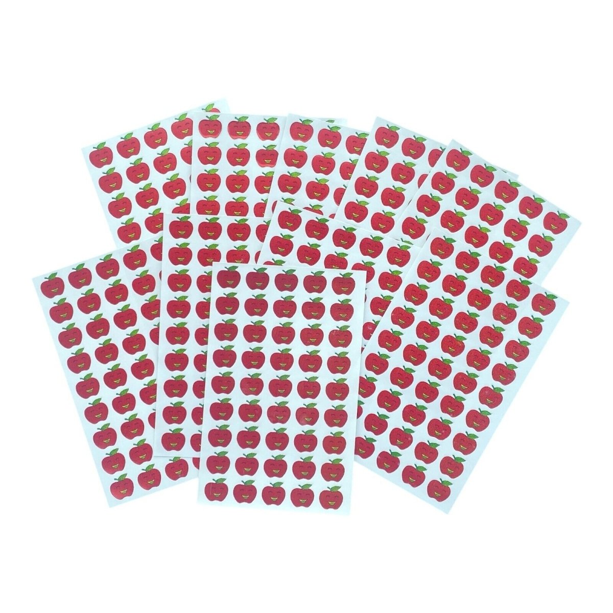 Coloured Apples Teacher Student Reward Stickers classroom (450 to 600 stickers) - PartyErasers