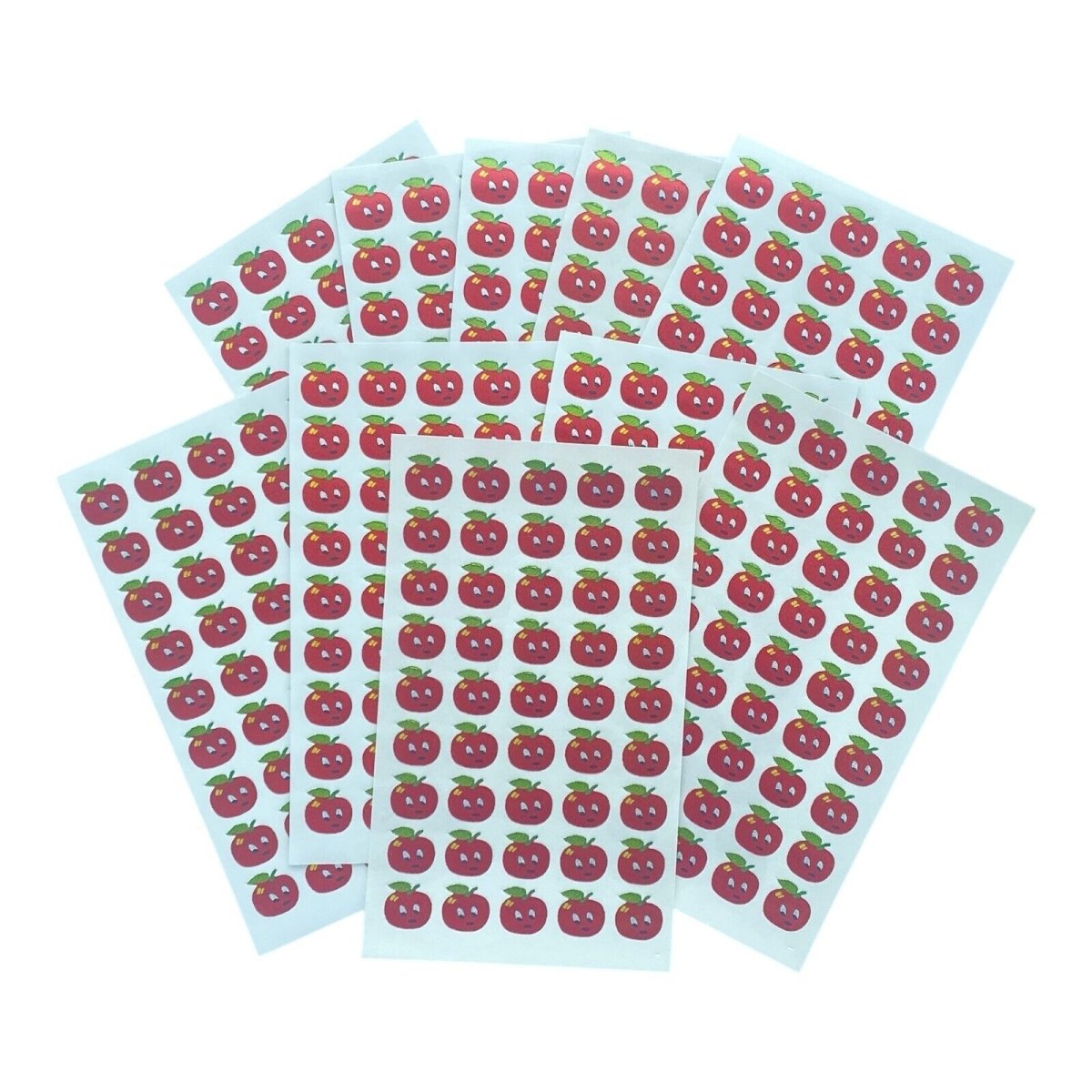 Coloured Apples Teacher Student Reward Stickers classroom (450 to 600 stickers) - PartyErasers