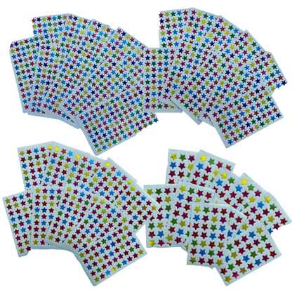 Coloured Star Stickers Teacher Student Reward (280 to 960 stickers) - PartyErasers