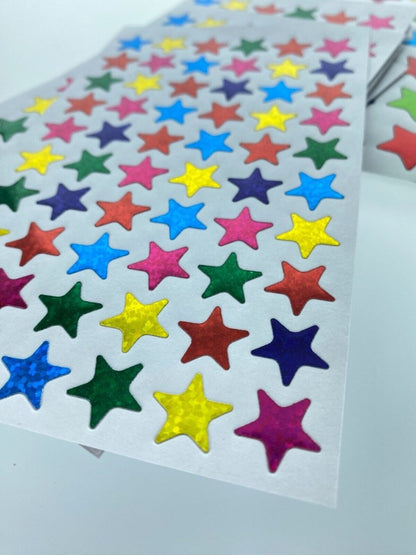 Coloured Star Stickers Teacher Student Reward (280 to 960 stickers) - PartyErasers
