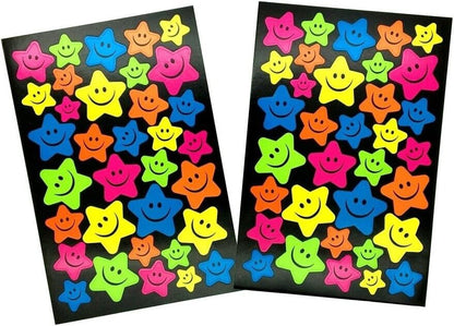 Colourful Star & Heart Reward Stickers for School Teachers & Parents (8 sheets) - PartyErasers