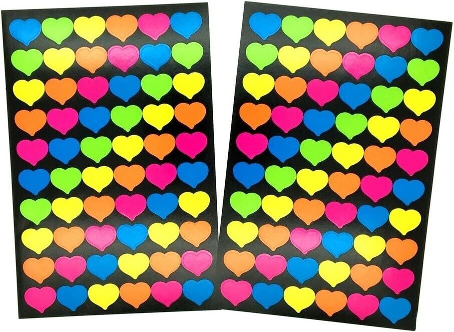 Colourful Star & Heart Reward Stickers for School Teachers & Parents (8 sheets) - PartyErasers