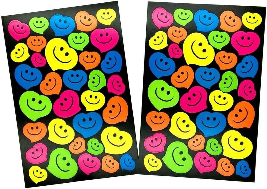 Colourful Star & Heart Reward Stickers for School Teachers & Parents (8 sheets) - PartyErasers