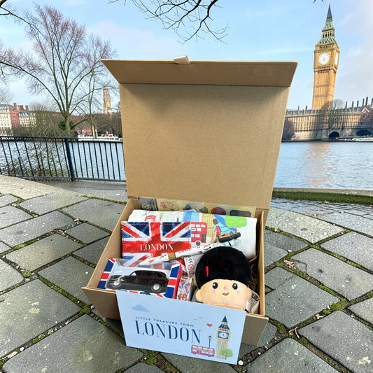 London Souvenir Gift Box for Kids – Big Ben Plush, Tote Bag, Landmarks