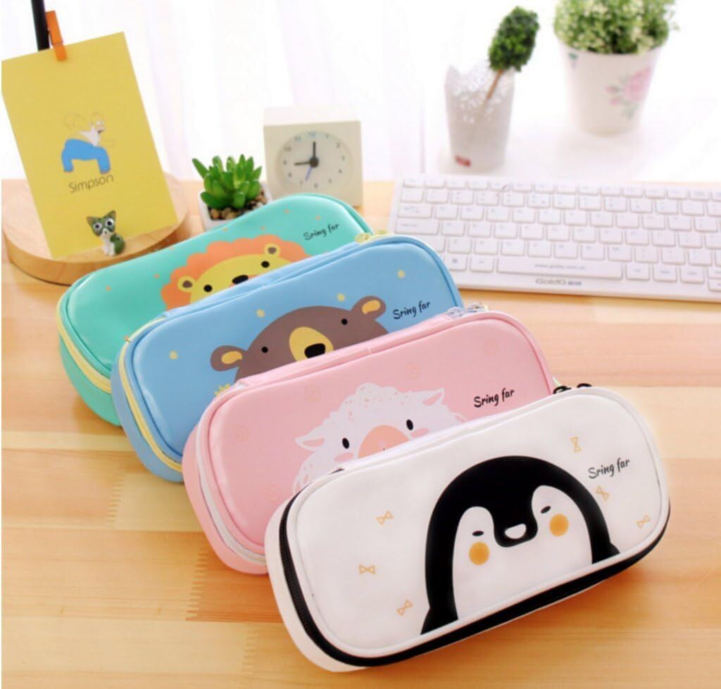 Cute Animal Design Pen Pencil Case with layer compartments - PartyErasers