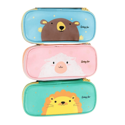 Cute Animal Design Pen Pencil Case with layer compartments - PartyErasers