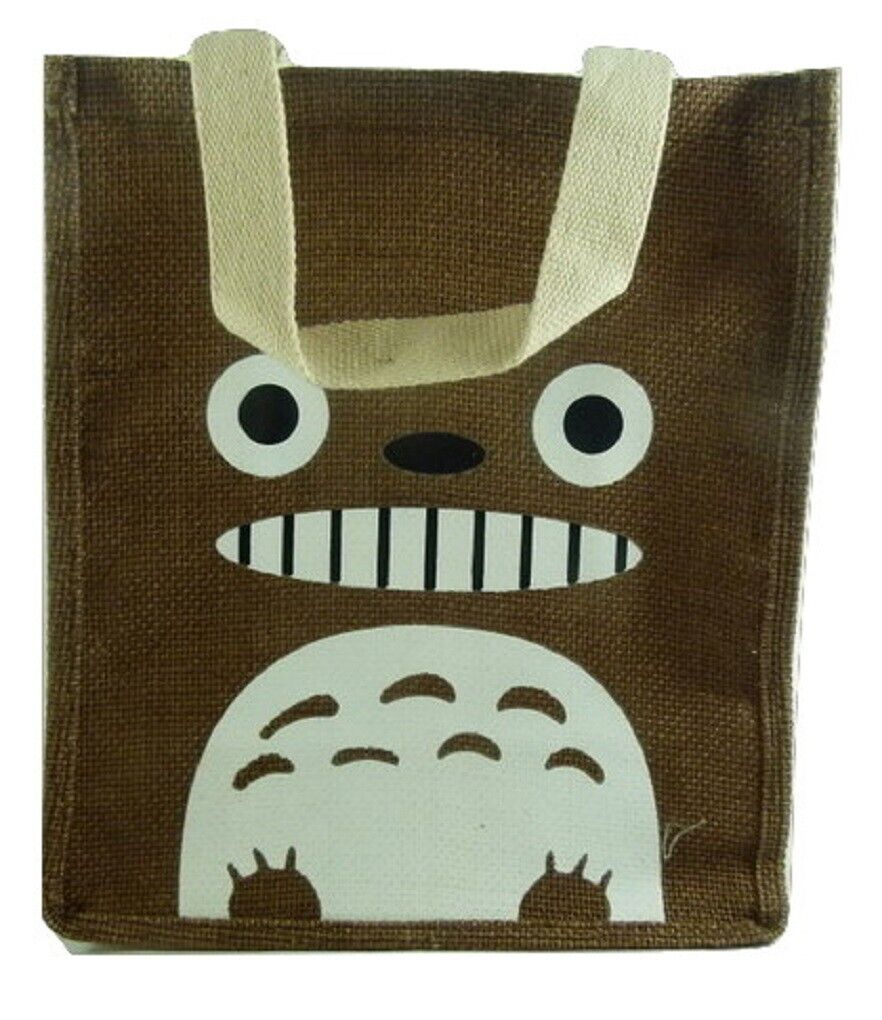 Cute Animal Penguin Bear Totoro Small Jute Tote Bag Lunch Bag Shopping Bag - PartyErasers