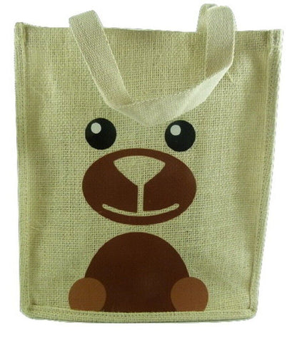 Cute Animal Penguin Bear Totoro Small Jute Tote Bag Lunch Bag Shopping Bag - PartyErasers