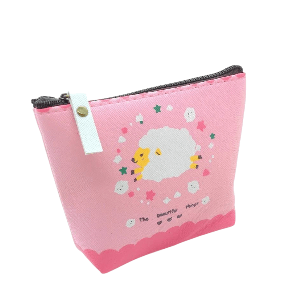 Cute Animal Sheep Llama Coin Purse Pouch for Kids Party Bags Gift - PartyErasers