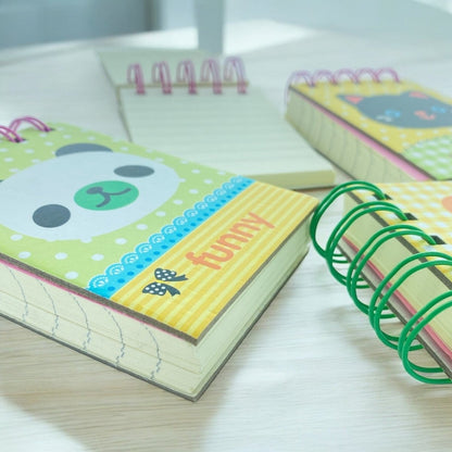 Cute Animals Note Pad Notebook Spiral Jotter Pad Kids Party Bag set of 4 - PartyErasers