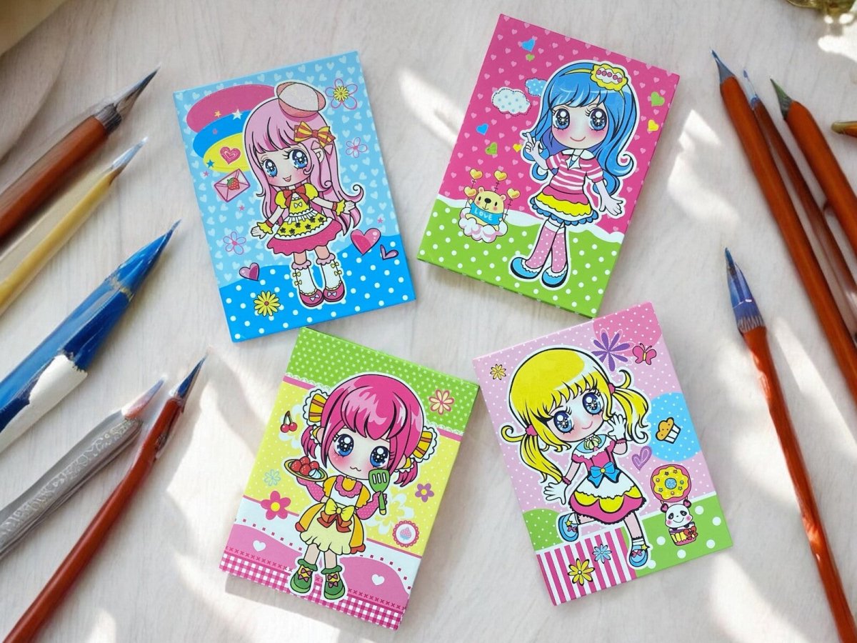 Cute Anime Girl Notebook/Diary/Journal Box Set - PartyErasers