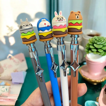 Cute Character Burger Mechanical Pencils (0.7mm) for School Office Gift - PartyErasers