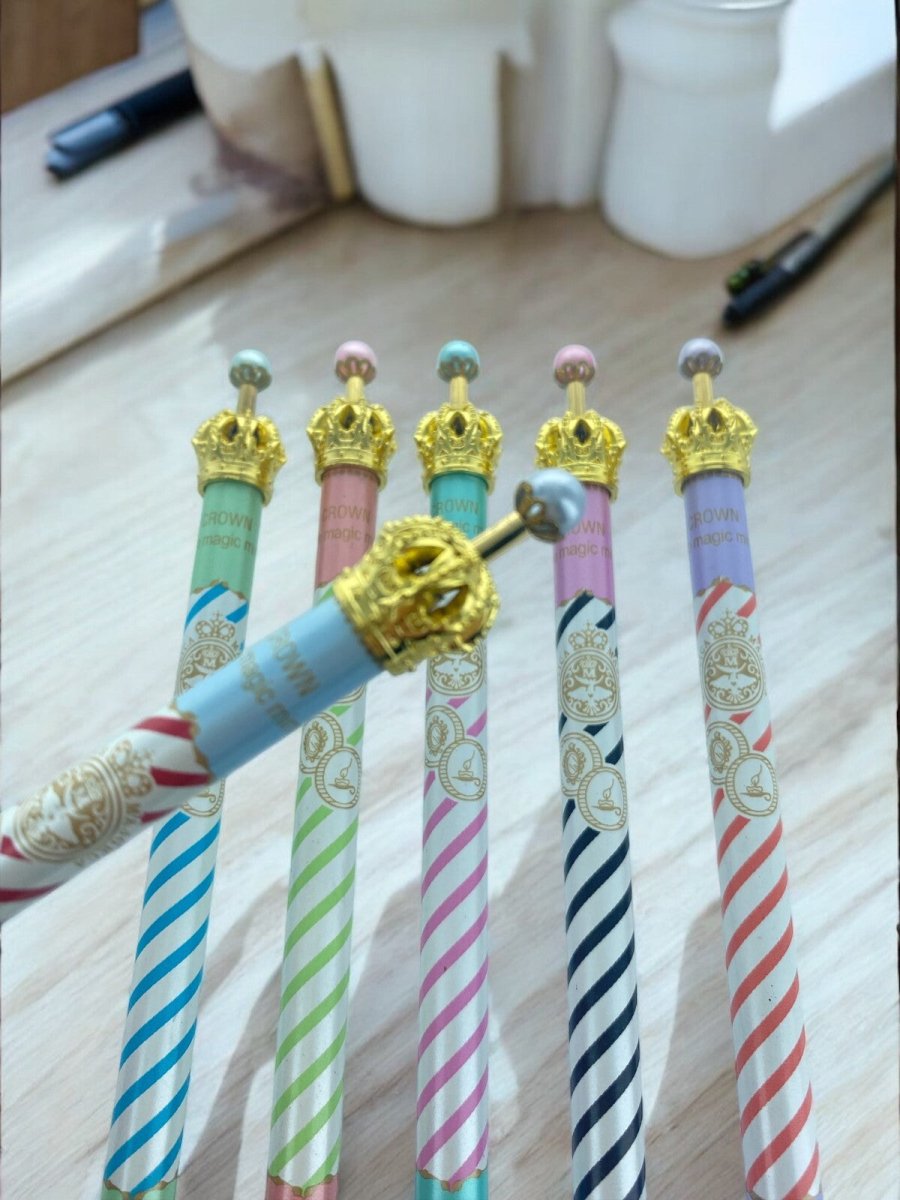 Cute Crown Jewel Top Mechanical Pencils Auto Pencil 0.5mm for School Office - PartyErasers