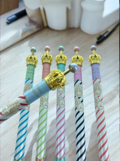 Cute Crown Jewel Top Mechanical Pencils Auto Pencil 0.5mm for School Office - PartyErasers