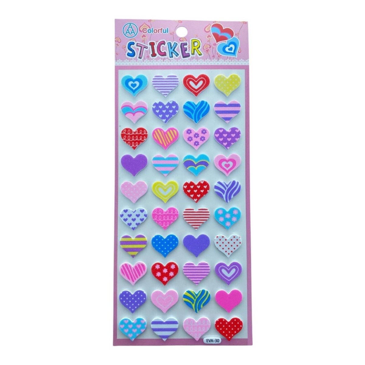 Cute EVA Foam Stickers Star Ribbon Balloon Heart Cloud Sweets Kids Art Carft - PartyErasers