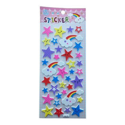 Cute EVA Foam Stickers Star Ribbon Balloon Heart Cloud Sweets Kids Art Carft - PartyErasers