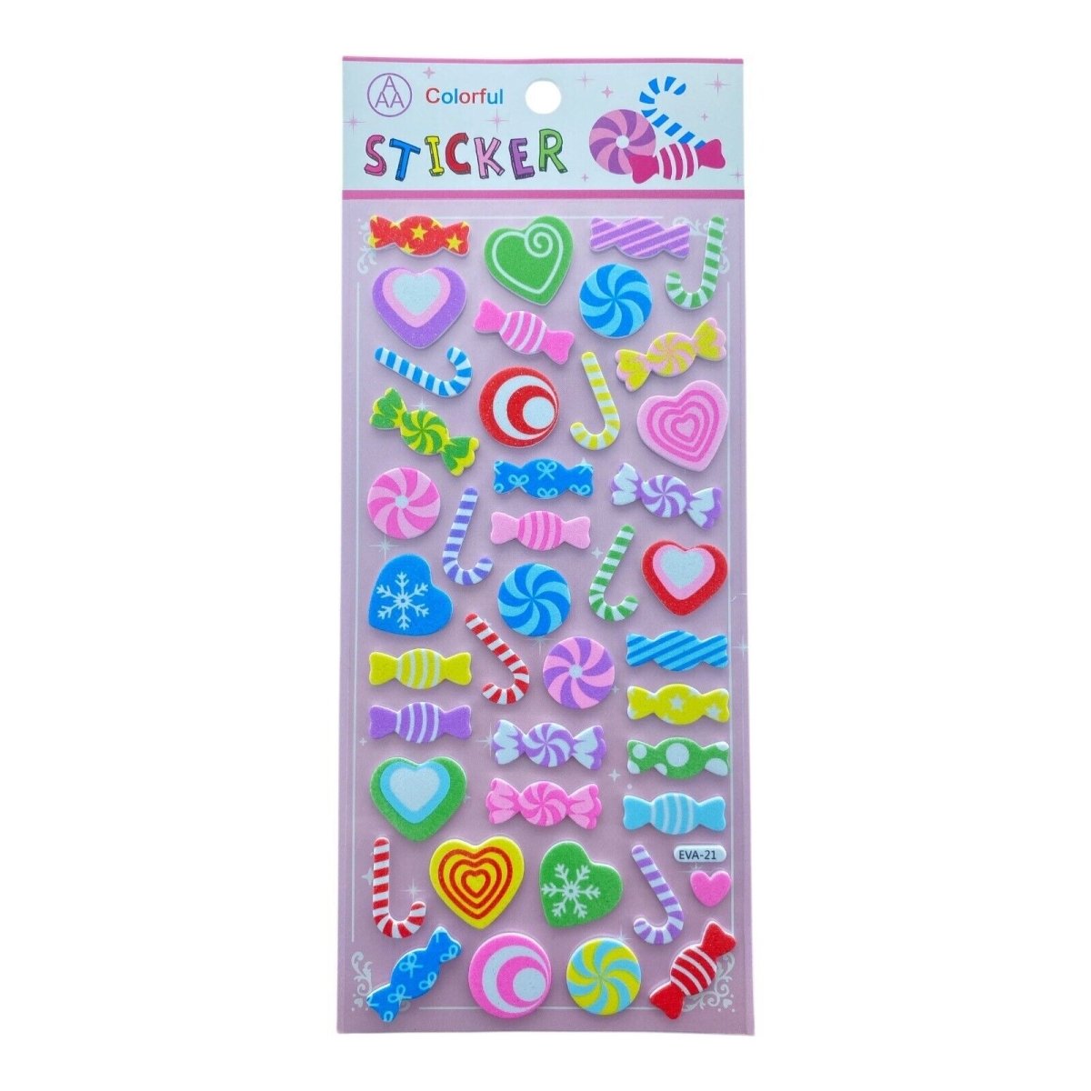 Cute EVA Foam Stickers Star Ribbon Balloon Heart Cloud Sweets Kids Art Carft - PartyErasers
