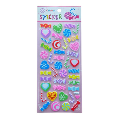 Cute EVA Foam Stickers Star Ribbon Balloon Heart Cloud Sweets Kids Art Carft - PartyErasers