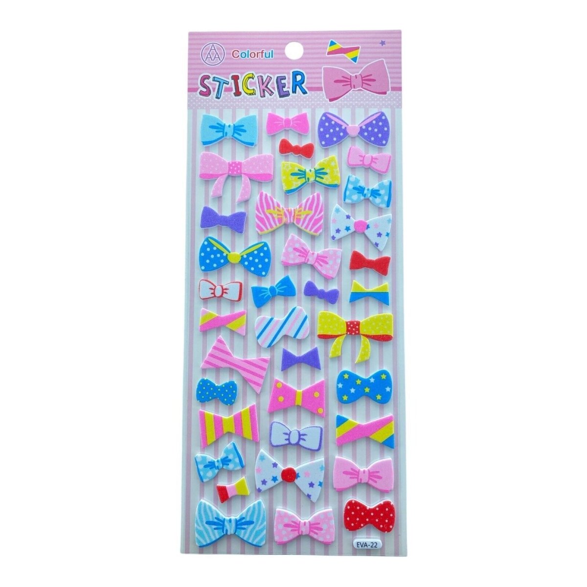 Cute EVA Foam Stickers Star Ribbon Balloon Heart Cloud Sweets Kids Art Carft - PartyErasers