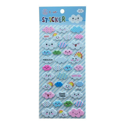 Cute EVA Foam Stickers Star Ribbon Balloon Heart Cloud Sweets Kids Art Carft - PartyErasers