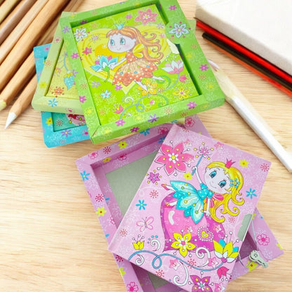 Cute Fairy Secret Lockable Notebook/Diary/Journal with Key Box Set - PartyErasers