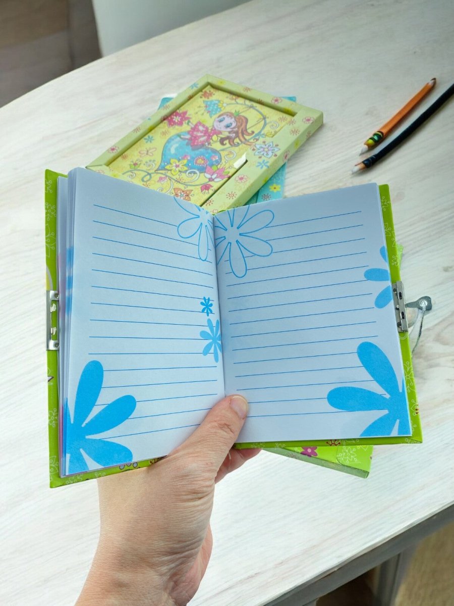Cute Fairy Secret Lockable Notebook/Diary/Journal with Key Box Set - PartyErasers