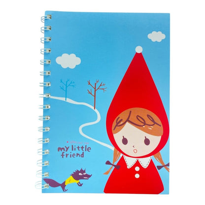 Cute Fairy Tale A5 Spiral Notebook Ruled 140 Pages Wired Jotter Pad - PartyErasers