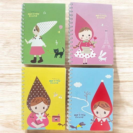 Cute Fairy Tale A5 Spiral Notebook Ruled 140 Pages Wired Jotter Pad - PartyErasers